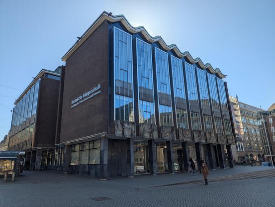 Das Gebäude der Bremischen Bürgerschaft / Landtag Bremens von außen.