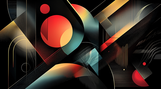 Géométrie Harmonique
Un jeu de formes abstraites aux couleurs contrastées, où sphères lumineuses et lignes dorées s’entrelacent dans une composition élégante et dynamique. L’équilibre entre ombres et lumières crée une esthétique futuriste et sophistiquée.
A play of abstract shapes with contrasting colors, where glowing spheres and golden lines intertwine in an elegant and dynamic composition. The balance between shadows and light creates a futuristic and sophisticated aesthetic.