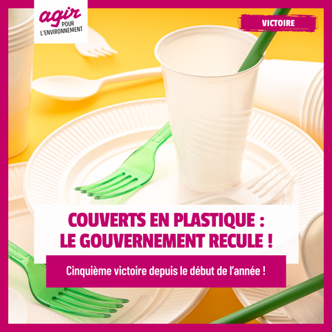 Couverts en plastique : le gouvernement recule !