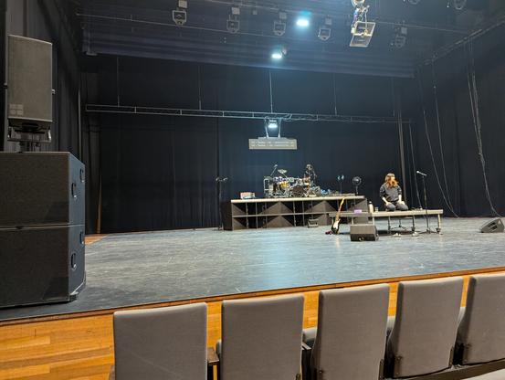 The stage seen from the audience