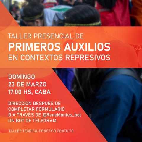 Taller de Primeros Auxilios en contexto de represión