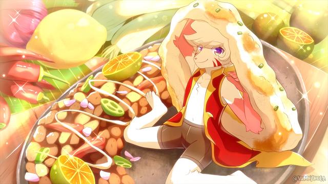 OC: Suno

Tags: male, mustelid, ferret, filipino food, vegetables

A fire ferret sitting in a sizzling plate of Sisig, a dish based from Pampanga.