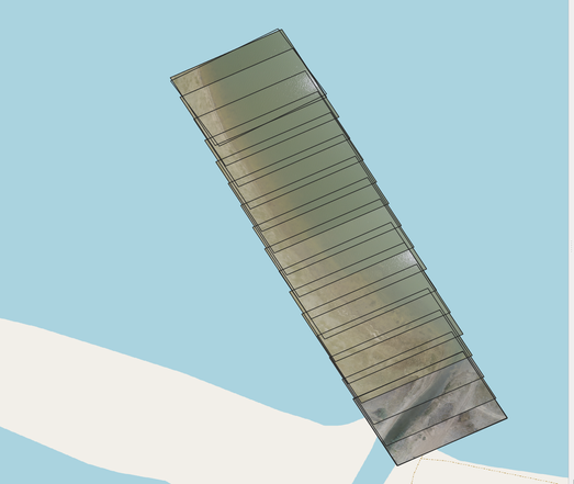 [2] Image footprints from DroneDB CLI as black outlines. You will need to adjust the styling for this effect