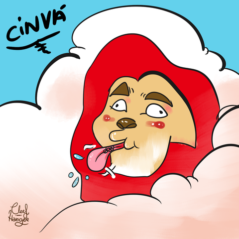 Mufasa apareciendo por la nube sacando la lengua en modo de burla diciendo "cinvá"