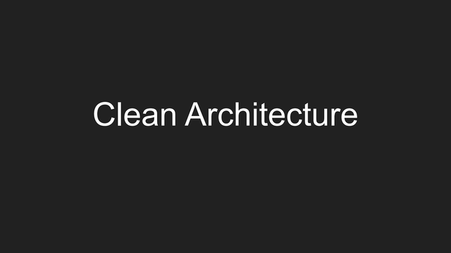 Titel-Slide der Präsentation mit dem Schriftzug "Clean Architecture"