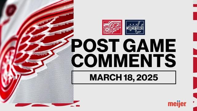 Dylan Larkin, JT Compher, Todd McLellan Post Game @ WSH | March 18, 2025