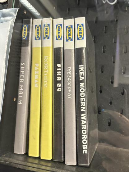 More IKEA related game titles:
IKEA MODERN WARDROBE
THE LACK OF US
FIKA 24
RORTnite
PAXMAN