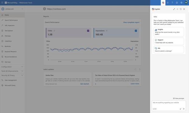 Copilot in Bing Webmaster Tools