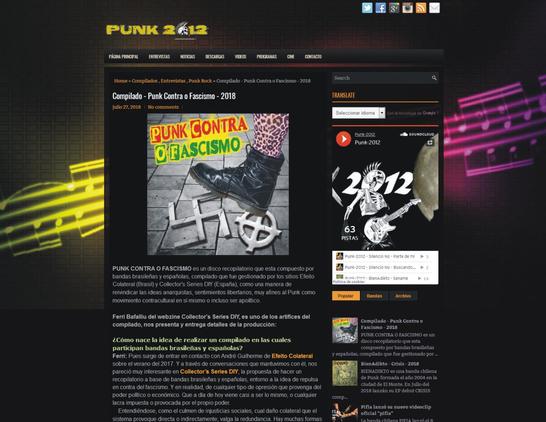 Os dejamos enlaces de #entrevistas, #radios, #artistas y #colectivos que participaron en la difusión de este proyecto de #concienciación #social y contra toda forma de opresión

https://collectorseriesdiy.blogspot.com/search?q=punk+contra+o+fascismo

#AgainstFascism #ContraelFascismo #NoRacist #NoFascism #NoNazis