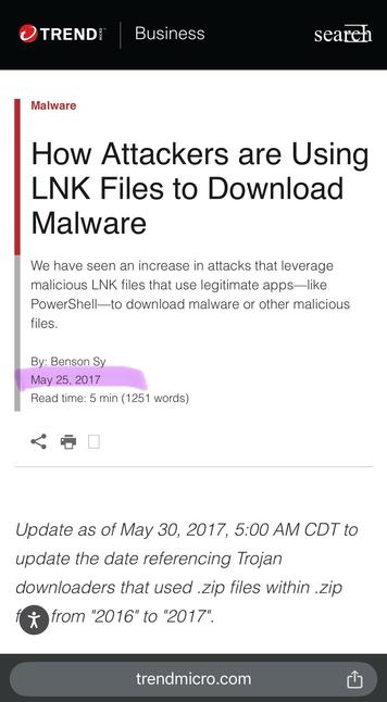 Trend Micro article from May 25, 2017