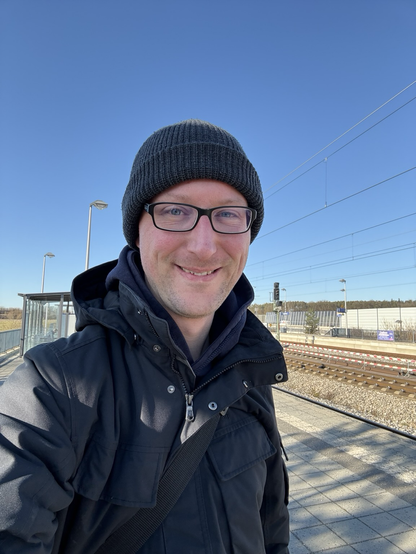 Me on the Allersberg platform shortly before departure