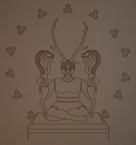 Model of a statue of the god Cernunnos at MAMUZ Asparn, photocredit 1. Neu-Kelte