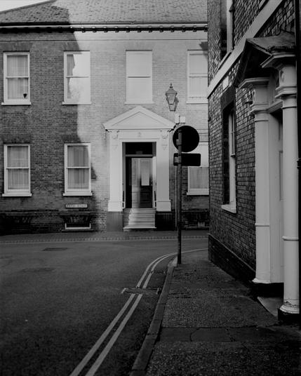 Photo looking into bath road, cowes on a large format linhof camera