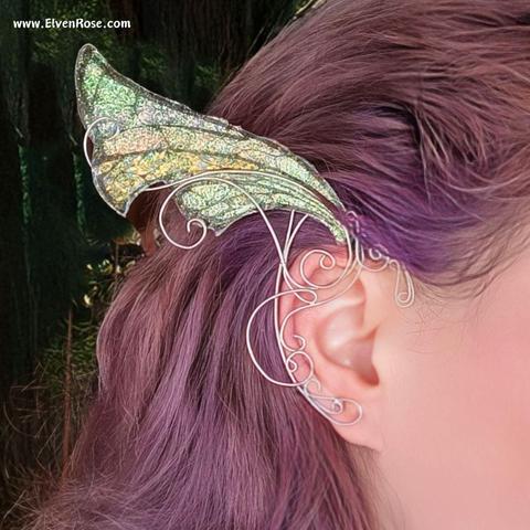 Elven Bride Elf Ears – Handmade Silver & Resin Fantasy Bridal Jewelry
