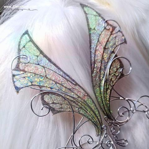 Elven Bride Elf Ears, Detail – Handmade Silver & Resin Fantasy Bridal Jewelry