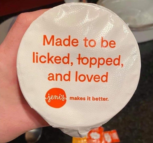 Made to licked, topped and love, from Yogourt (in me)