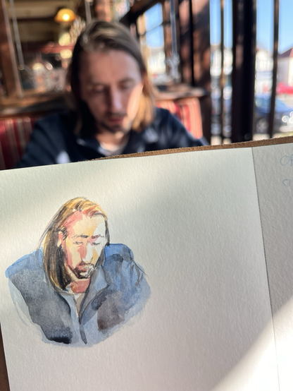 Today’s sketch: Tolya by the window