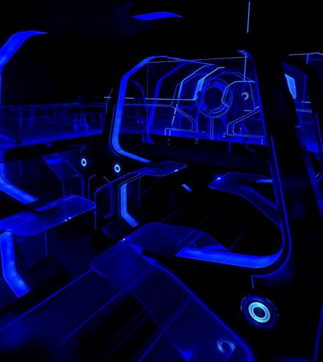 Inside queue for Tron Lightcycle Run at Magic Kingdom, Walt Disney World.