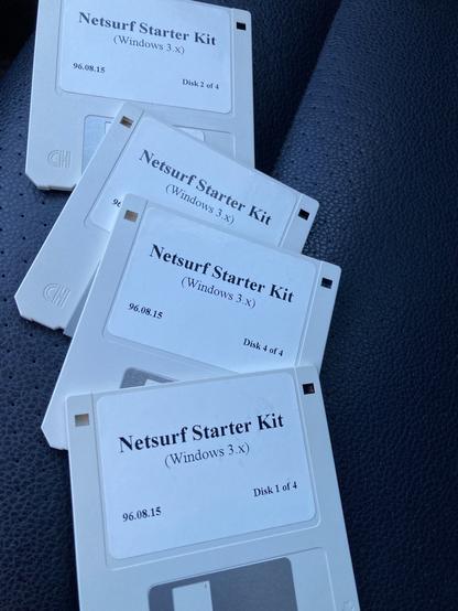 Netsurf Starter Kit diskettes dated 1996/08/15