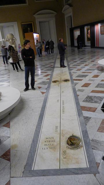 the meridian line, Archaeological museum, Naples