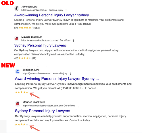 Google dropped the review counts next to the review stars for non-shopping related snippets