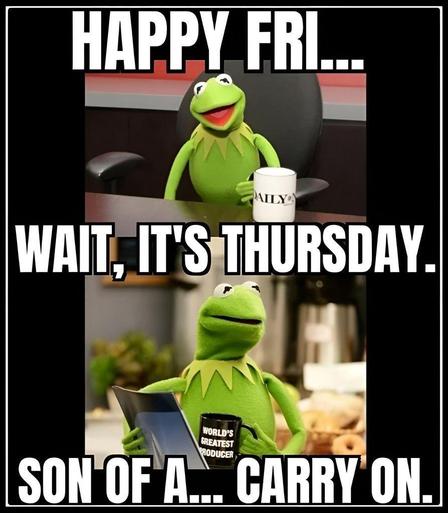 Kermit The Frog Realizes It Is Not Friday