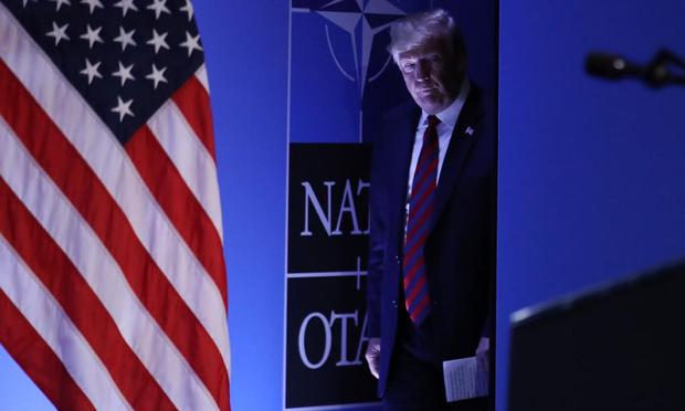 Donald Trump, en una cumbre de la OTAN. (Sean Gallup)