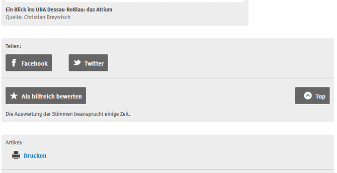 #uba website mit facebook und twitter share-logos (aus der Zeit gefallen)

Drucken auch möglich