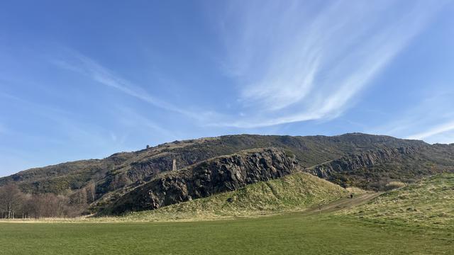 Lovely weather during my run around Arthurs' Seat in Edinburghs Holyrood Park