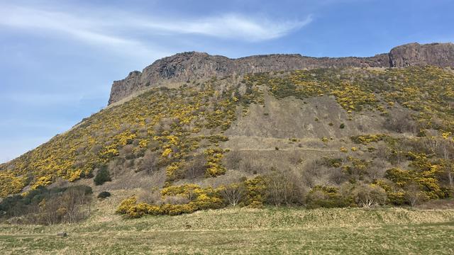 The cliffs of Arthurs' Seat, Edinburgh, Scotland
