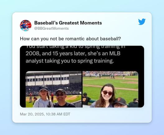 How can you not be romantic about baseball? https://t.co/XPCdhN2CNp