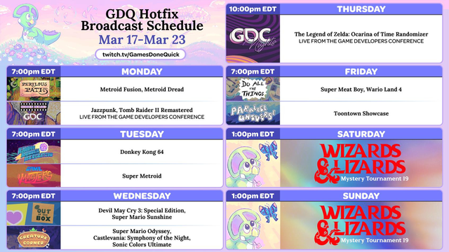 GDQ Hotfix Broadcast Schedule: Friday 10pm Eastern Time: Toontown Showcase