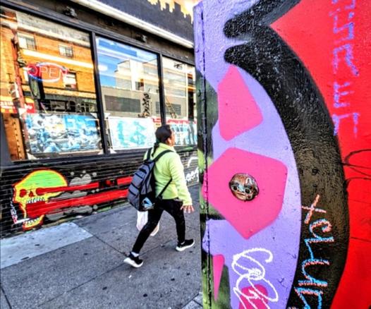 Snapshot of street art on Market Street near 22nd