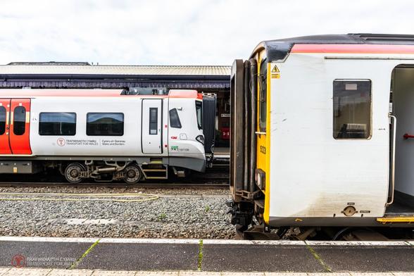 Transport for Wales trains at Carmarthen