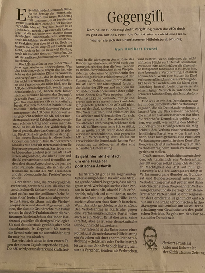 Es geht nicht einfach nur um eine Frage der politischen Ästhe-tik; es geht nicht einfach um die Aufrechterhaltung von Gewohnheiten des politischen Betriebs. Es geht um den Fortbestand der Demokratie.