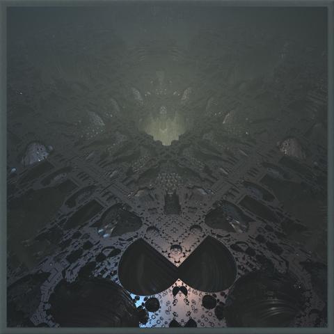 Mit Worten nicht adäquat zu beschreibendes Bild eines dreidimensionalen Fraktals, gerendert mit Mandelbulber 2.