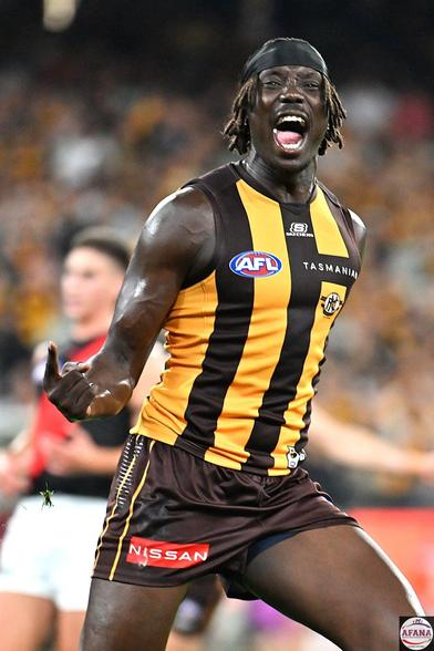 Mabior Chol, Hawthorn Hawks. Credit: Kim Densham for AFANA