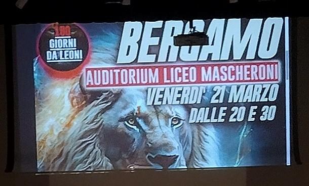 Locandina di un incontro organizzato da "100 giorni da leoni" dove si sono affrontati diversi argomenti