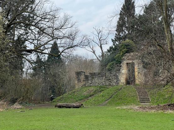 Ruins of Cammo House on a wee hill.