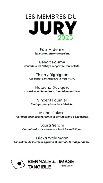 JURY 2025 - Biennale de l’Image Tangible de Paris.