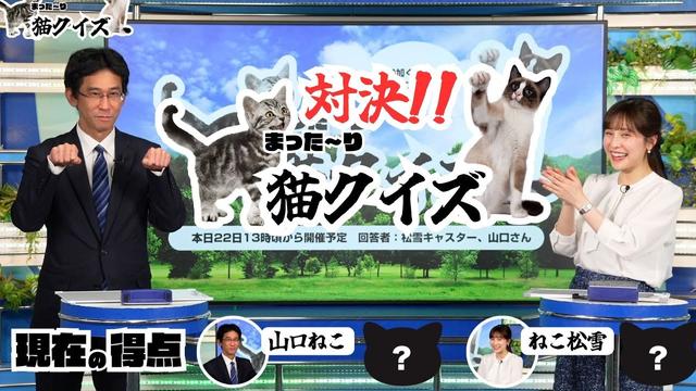 【対決!!】猫クイズ #松雪彩花 #山口剛央