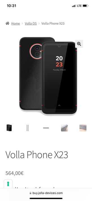 Volla Phone X23 front and rear view