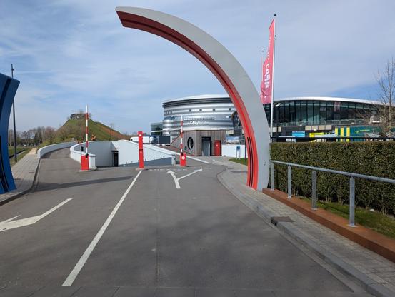 The entrance of the theatre. It is not a modest place.
