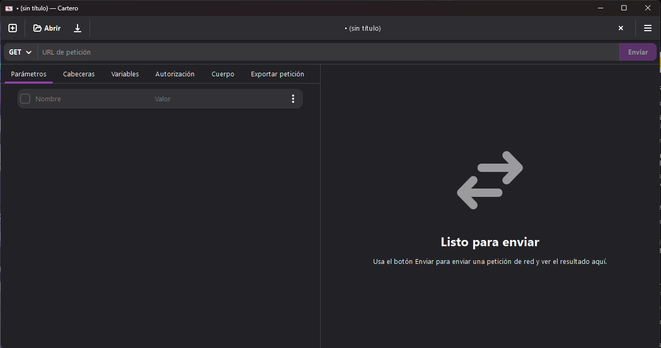 Captura de pantalla del cliente HTTP nativo Cartero. La mejor alternativa a Postman.