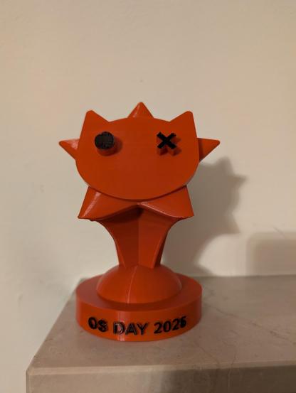 The Schrödinger's Cat - a gift (or, better, trophy) given to the Speakers of the OSDay 2025