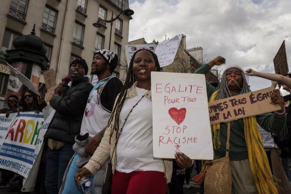 Marche contre le racisme à Paris, 22 mars 2025 © Pascal Sonnet / Hans Lucas via AFP