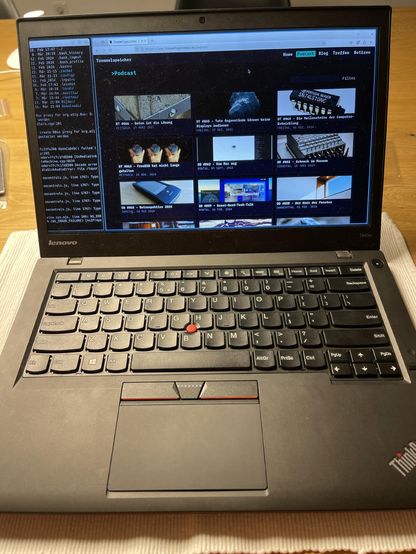 A Thinkpad T440s with a new keyboard and trackpad.