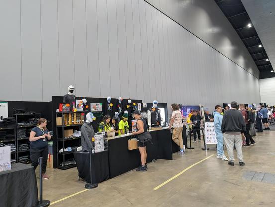 Front merch stand for the games expo