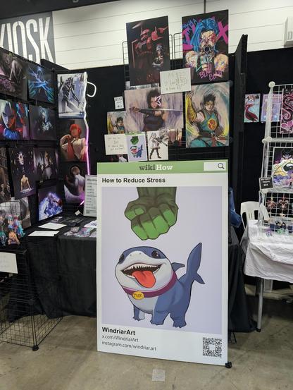 One of the artist alley stands