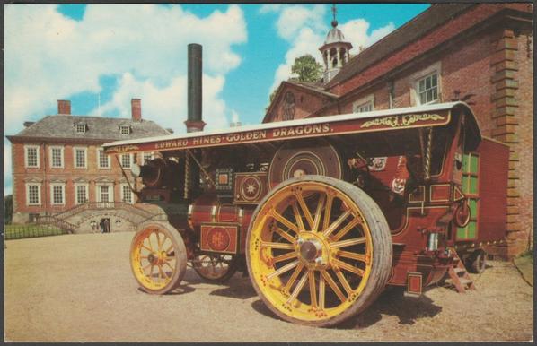 Printed colour postcard showing a view of the Burrell Showman Traction Engine 'Quo Vadis', built in 1922.

Publisher not stated, No TE1.

Postally unused.

Very good condition, with very slight corner bumps, but extremely light creases to centre and bottom right.